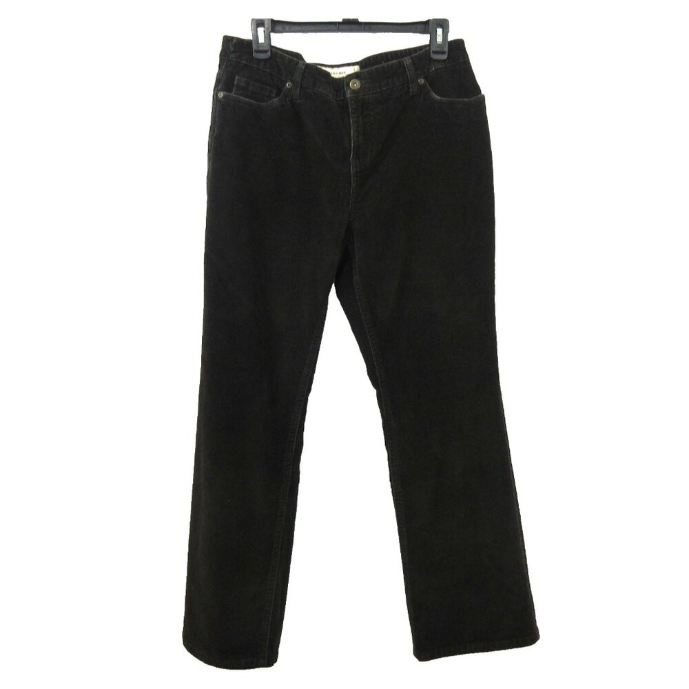 Sonoma Womens Pants 12 Petite Brown Corduroy Bootcut Cotton Stretch Life & Style